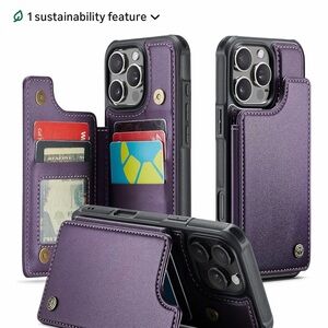 iPhone 16 max pro Wallet Case PURPLE
